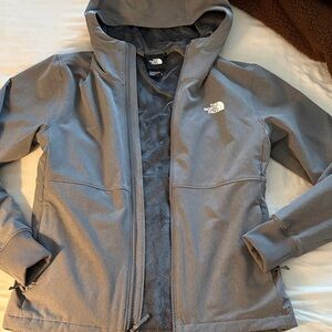 The North Face Women's Grey Hooded Ski Jacket